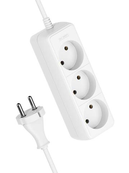 Удлинитель 3х1.5м без заземл. 16А IP20 ПВС 2х1.5 КОСМОС YKsm1.5m-3g(K)