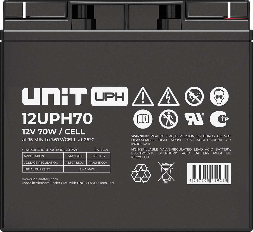 Аккумулятор UNIT 12UPH70