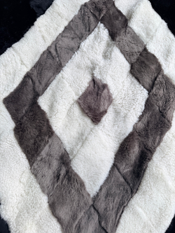 Покрывало меховое ковер из шкуры овчины