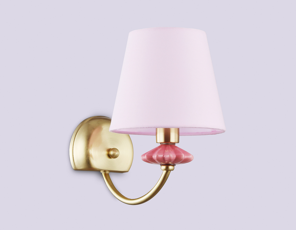 Светильник настенный LH75027 GD/PI золото/розовый E14 max 40W 240*150*240
