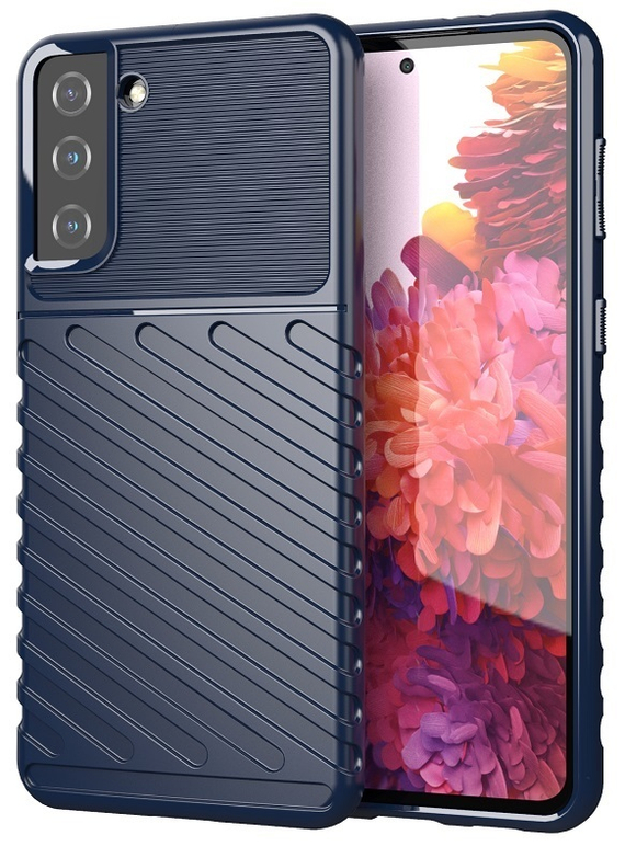 Защитный чехол темно-синего цвета для Samsung Galaxy S21+ Плюс, серия Onyx от Caseport