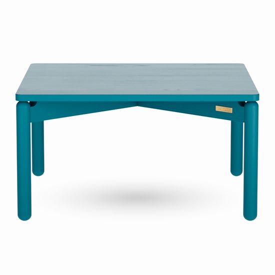 Столик кофейный saga, 75х75 см, сине-зеленый