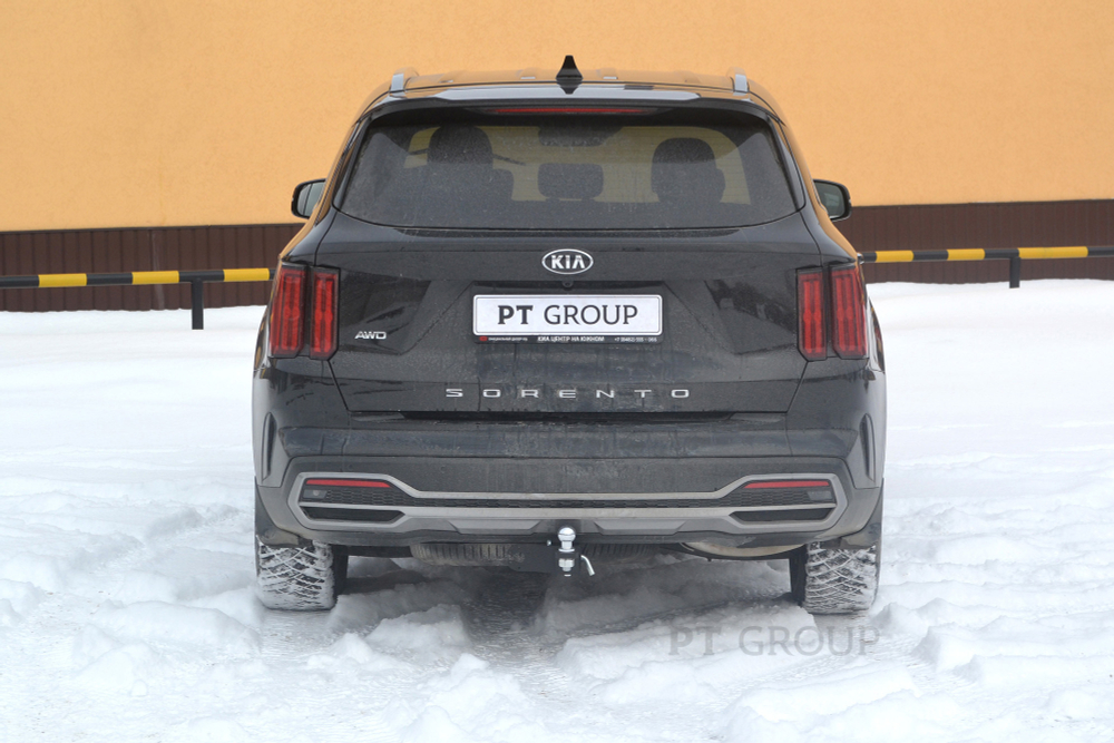 Фаркоп PT GROUP/ съёмный квадрат/ для HYUNDAI Santa Fe 2021-/ KIA Sorento 2021-(паспорт и сертификат в комплекте)(без электрики) арт.HSF-21-991122.00