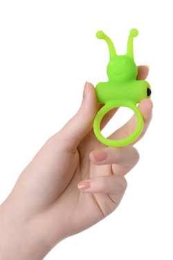 Эрекционное кольцо на пенис A-Toys by TOYFA Flik, силикон, зеленый, 9,1 см, Ø 3,1 см