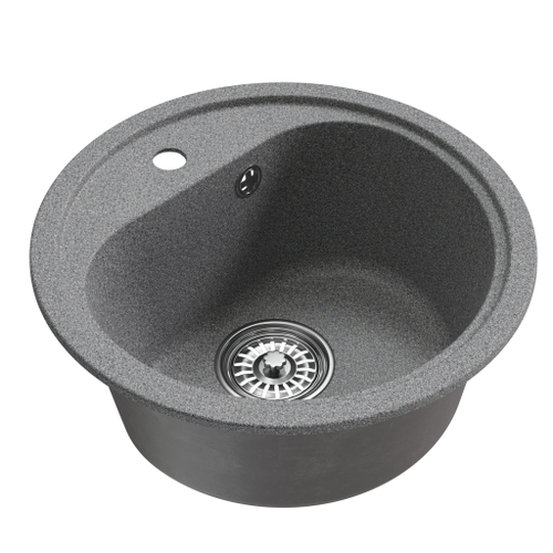 Мойкa ML-GM10 КОМФОРТ круглая, темно-серая (309), 440мм (глуб. чаши 180)