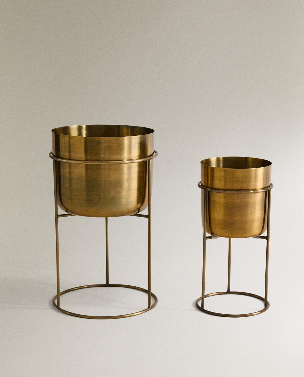 Zara Home Кашпо из металла, цвет золотой, 40 см