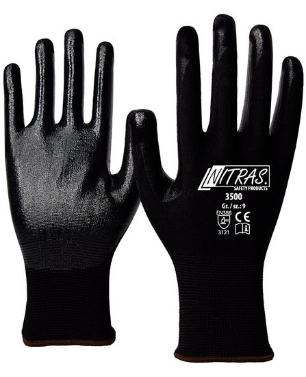 Перчатки Nitras 3500 нейлоновые с нитриловым покрытием