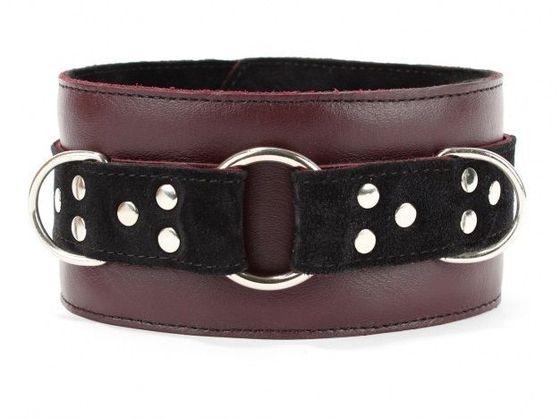 Бордовый ошейник Maroon Collar On The Strap