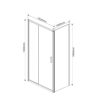 Душевой уголок Garda VSR-1G1015CL, 1500*1000, хром, стекло прозрачное