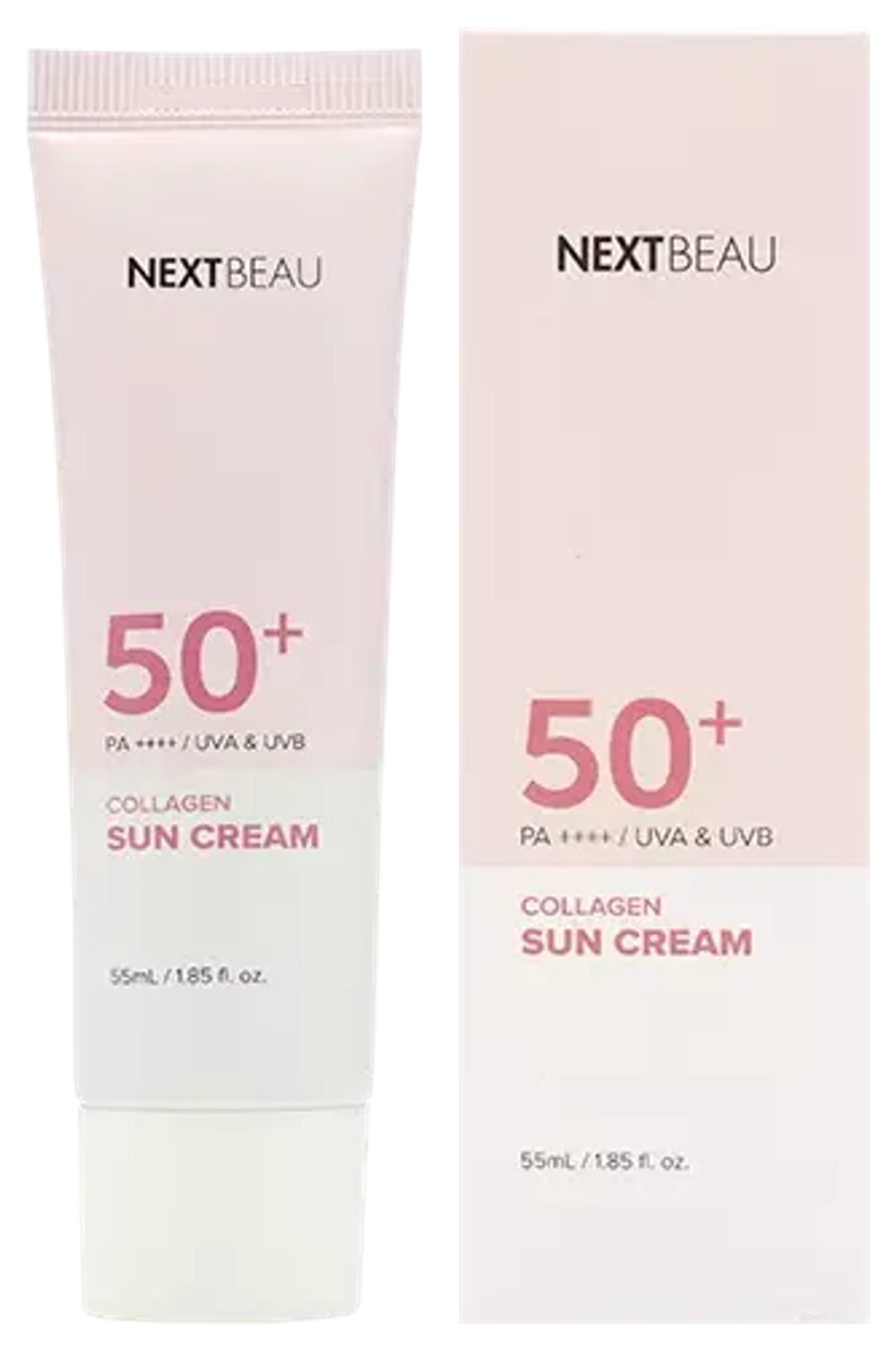 Солнцезащитный омолаживающий крем с коллагеном SPF 50+ / PA++++, 55мл, NEXTBEAU