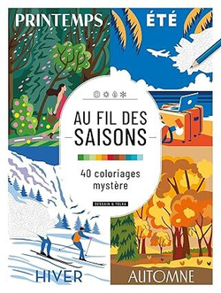 Раскраска по номерам Au fil des saisons : 40 coloriages mystère, 96 стр. 2295015553
