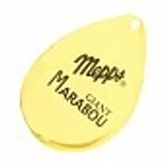 Блесна вращ. Mepps GIANT MARABOU Gold/Yellow (блистер)