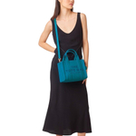 СУМКА MARC JACOBS THE LEATHER SMALL TOTE BAG BLUE SHADOW
