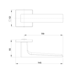 Ручка раздельная K.JS51.BOND SSG-39 сатин.золото