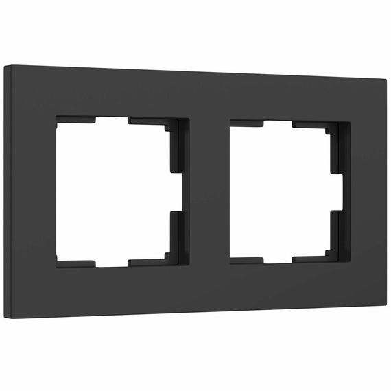 Рамка Werkel Slab 2 постовая черная матовая 38367