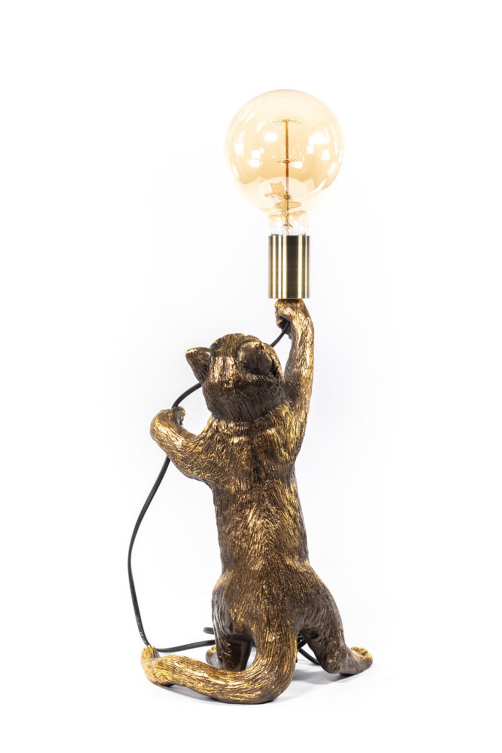 Настольная лампа Кот Эдисон Бронза