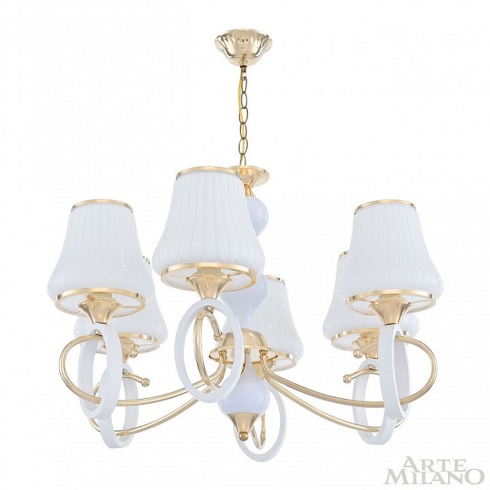 Подвесная люстра Arte Milano Florentia-2387 302387/6 Wh/Gd