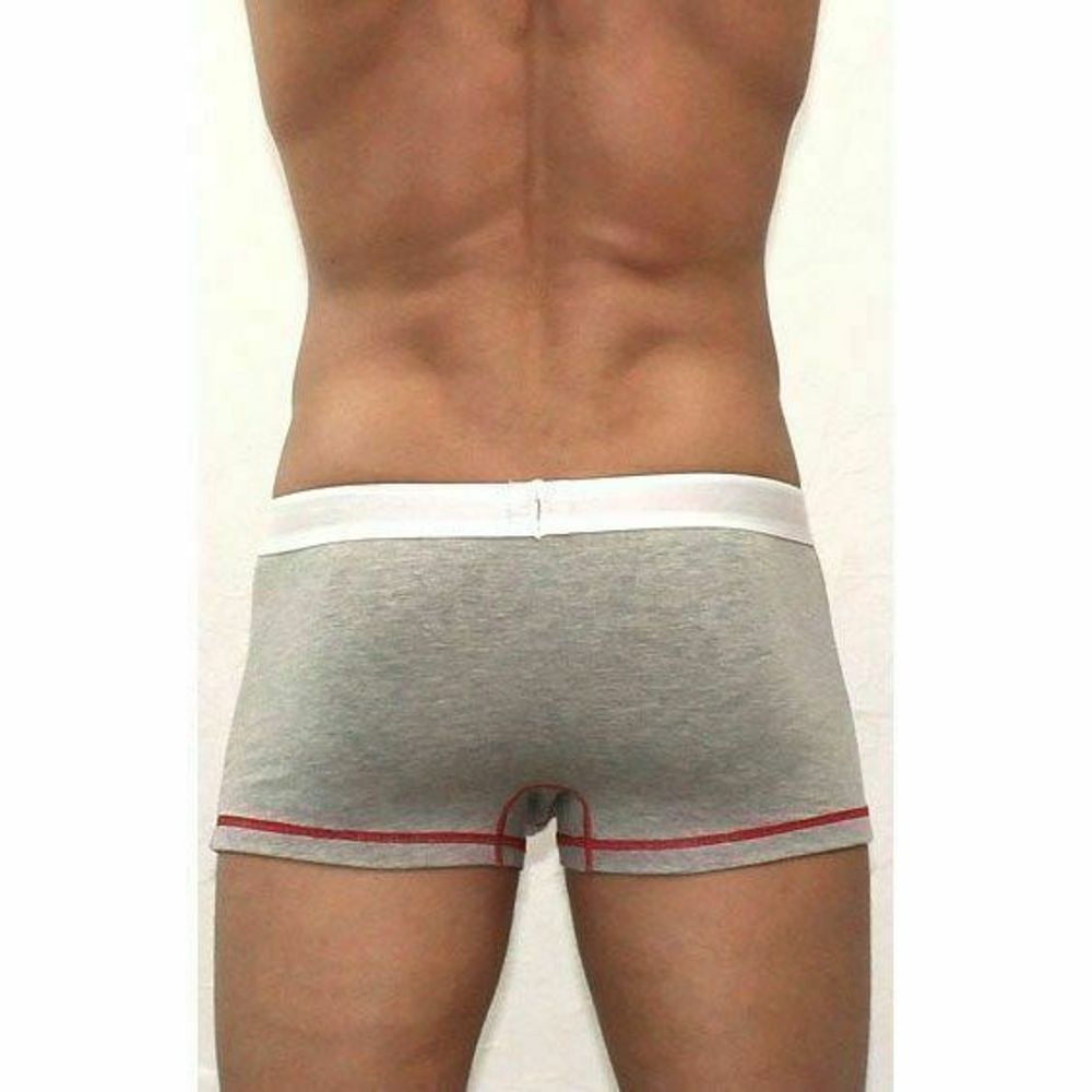 Мужские трусы боксеры серые с белым резинкой Tommy Hilfiger Grey