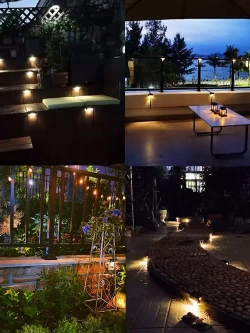 Уличные светильники на солнечной батареи 16 штук, коричневый