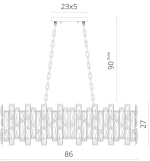 Подвесная люстра Divinare MEDEA 1684/01 SP-10