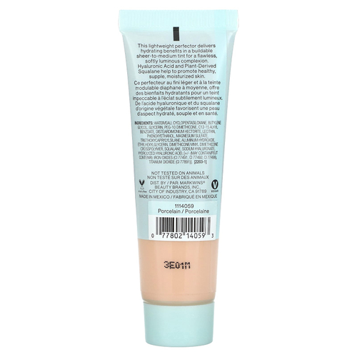 wet n wild, Barefocus, увлажняющий крем с оттенком, 1114059 фарфоровый, 27 мл (0,91 жидк. унции)