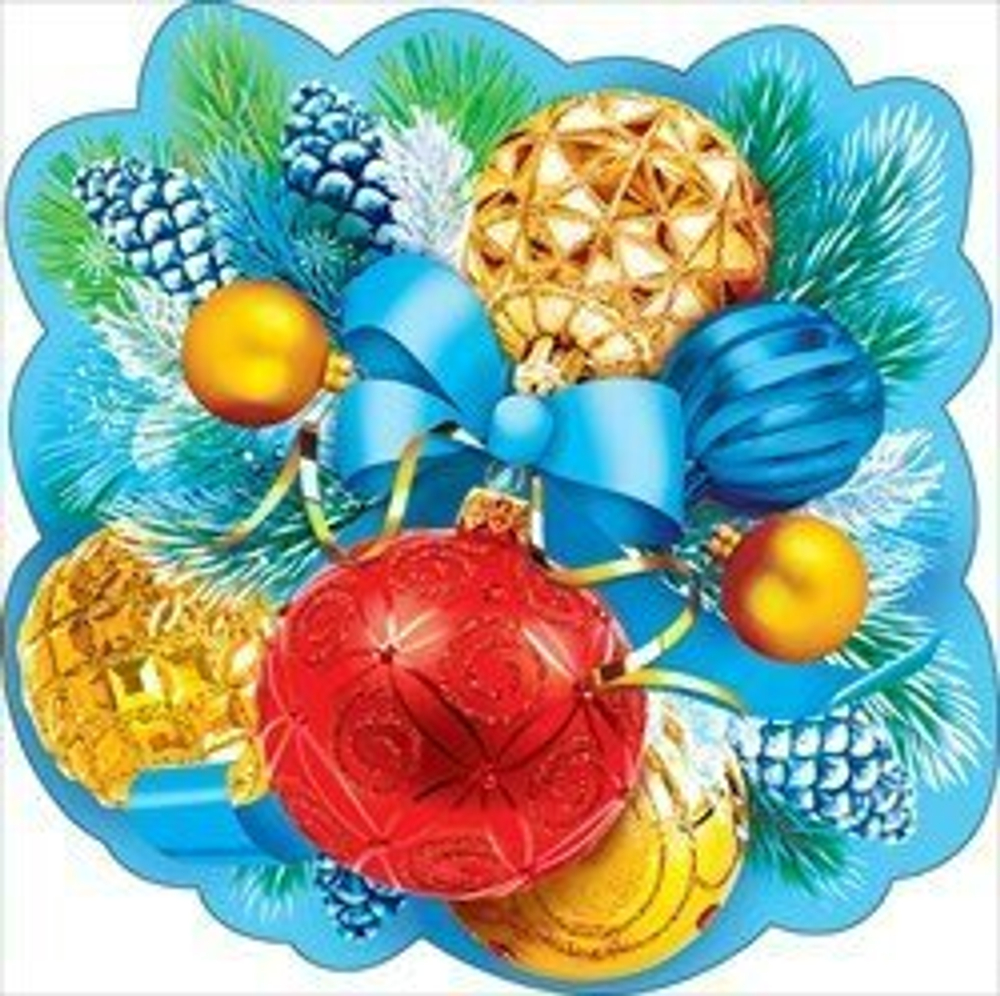 АКЦИЯ ЛИК Украшение на скотче "Зимний букет_1" 46032