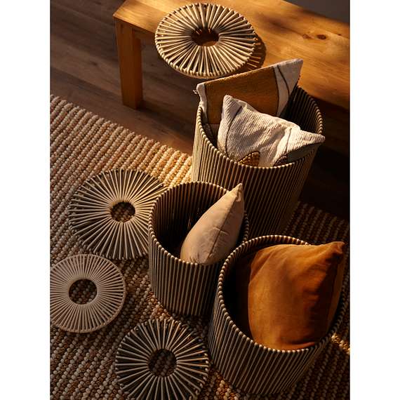 Корзина плетеная dholak grey из коллекции ethnic, размер l