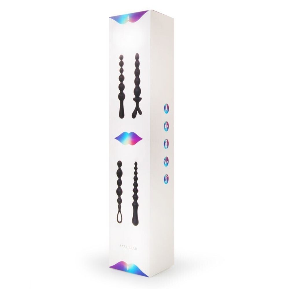 Черная анальная цепочка в форме ёлочки (Цвет: черный)