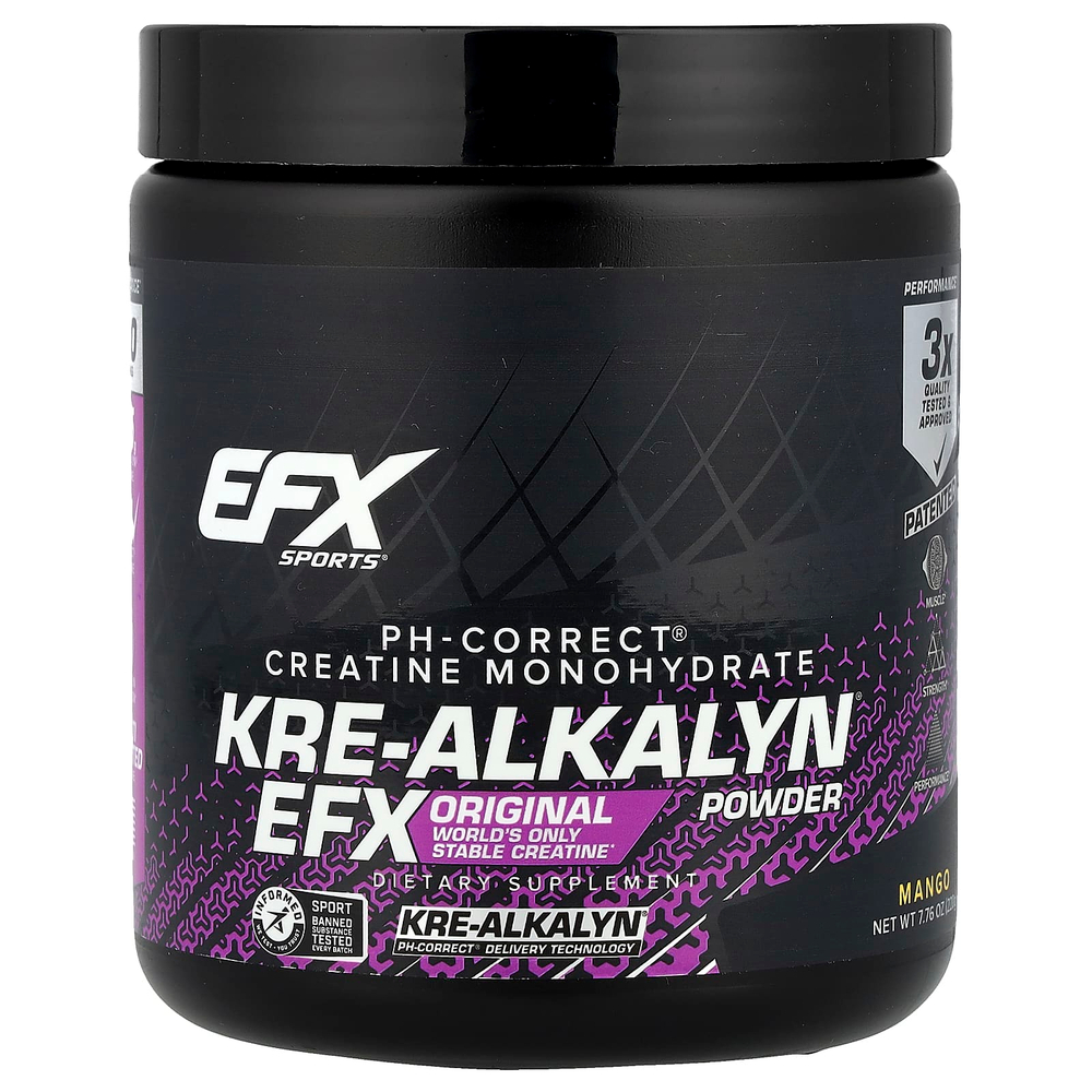 EFX Sports, Kre-Alkalyn EFX в порошке, манго, 220 г (7,76 унции)