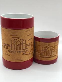 Кружка малая фарфоровая без ручки с берестой. Коллекция "Старая Русса"