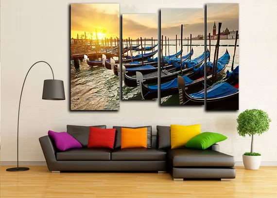Модульная картина "Венеция. Гондолы"