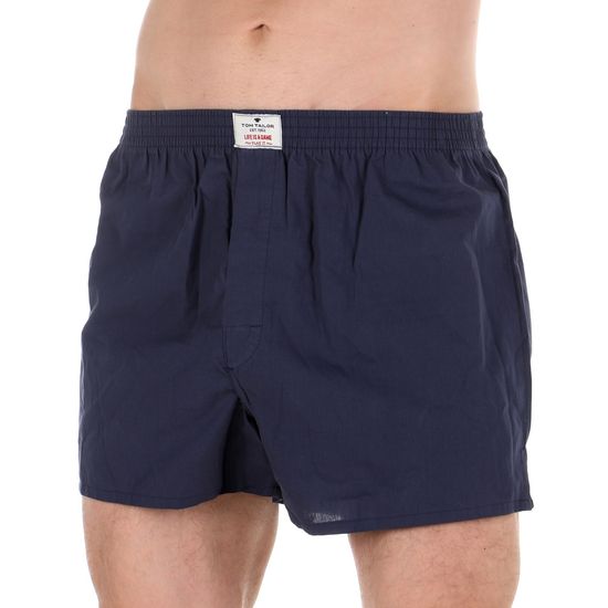 Мужские трусы-шорты набор 2в1 (темно-синие, в разноцветную клетку) Tom Tailor 70179/5100 8433