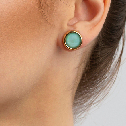 Серьги пусеты Possebon Madre Azul A9999.20 BL/G