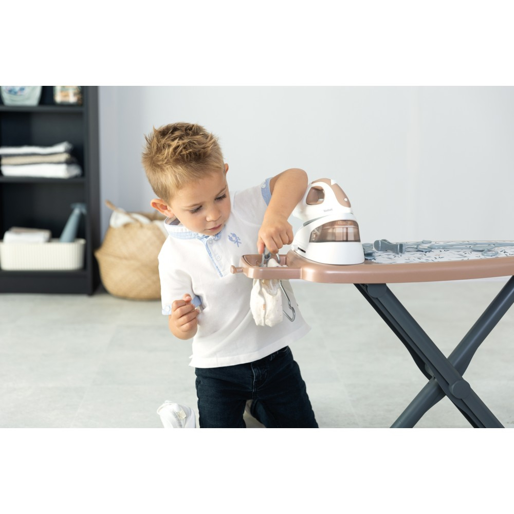 Набор Smoby MiniTefal 330125 гладильная доска с паровым утюгом и 9 аксессуарами для детей от 3 лет — фото 8