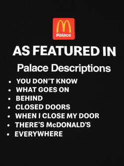 Palace McDonald's Descritption 2 Black T-Shirt