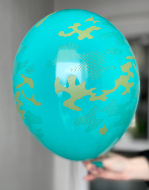 Воздушный шар с рисунком камуфляж/милитари 35см ПАЛИТРА №4358