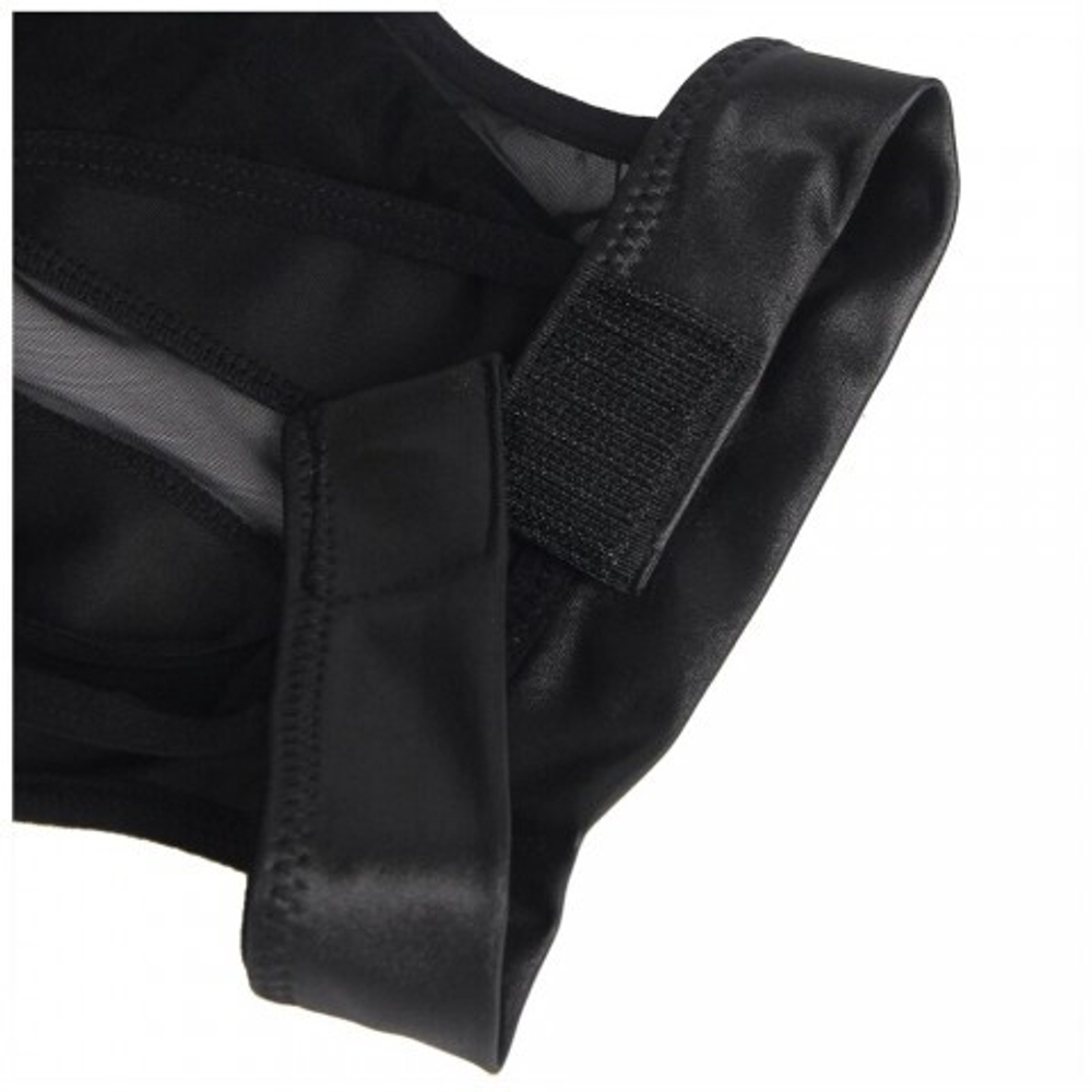 Кожаное платье Ohyeah с сетчатыми вставками, XS-S