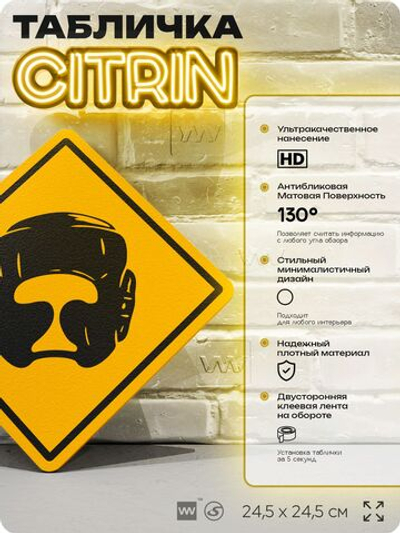 Табличка декоративная "Боксерский шлем" на дверь и стену, спортивная, информационная, декоративный знак, 24,5х24,5 см, пластиковая, Айдентика Технолоджи