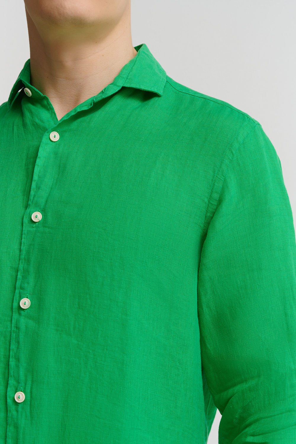 Рубашка муж. лен MC Saint Barth PAMPLONA 57 зеленый