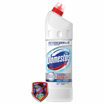 Средство для уборки туалета 1 л, DOMESTOS (Доместос) «Эксперт сила 7», «Ультра Белый»