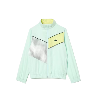 Мужской теннисный костюм Lacoste Stretch Fabric Tennis Sweatsuit - light green/yellow/white
