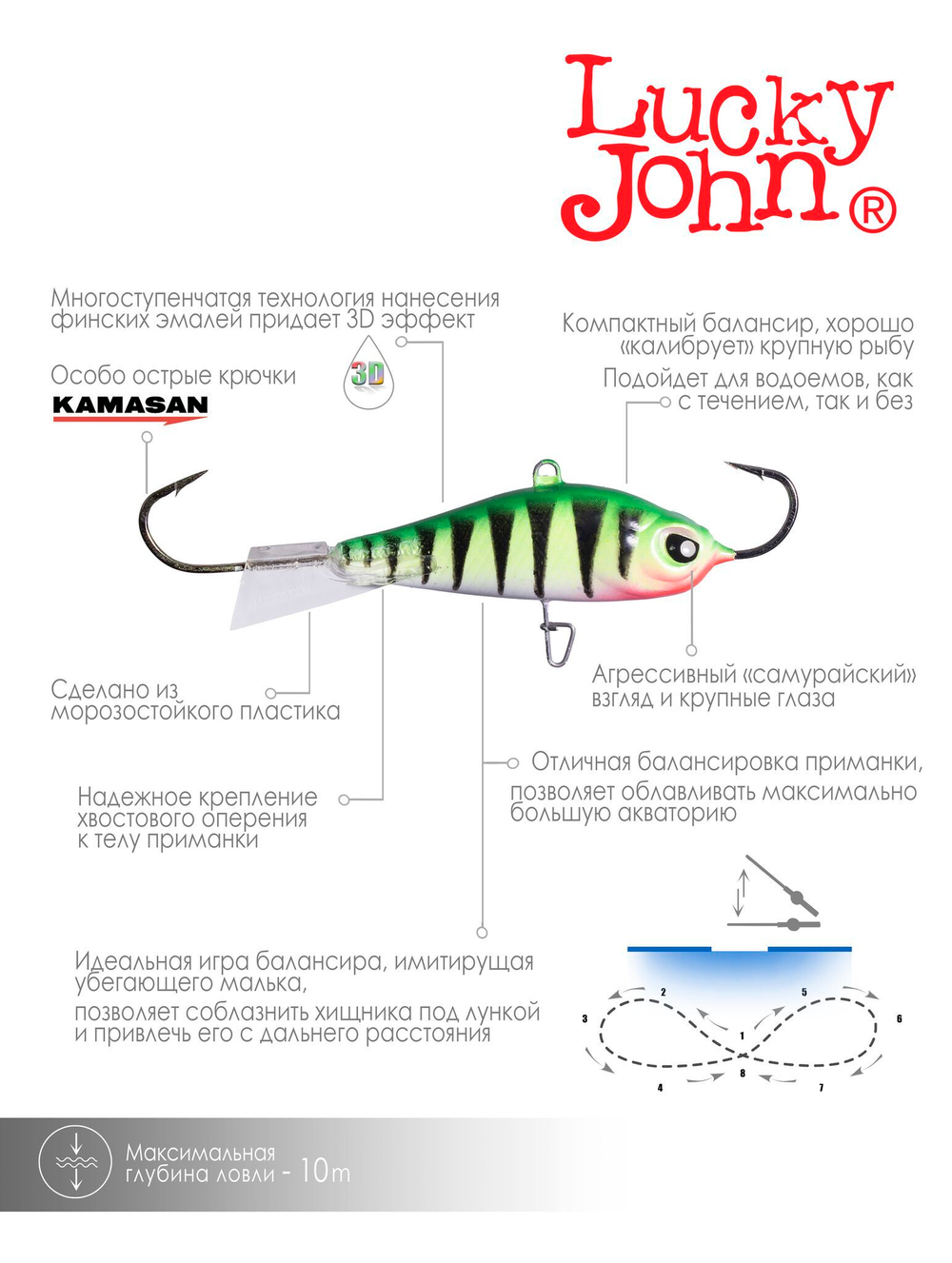 Балансир Lucky John BALTIC 5 50мм/24
