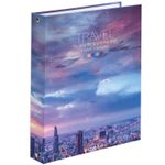 Тетрадь на кольцах А5 175х215 мм, 120 л., твердый картон, клетка, BRAUBERG, "Travel", 404080