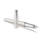 Набор PARKER: ручка перьевая "Urban Premium Pearl Metal CT", перо М, синяя и блокнот, 2018975