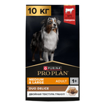 Сухой корм PRO PLAN DUO DELICE для взрослых собак средних и крупных пород говядина 10 кг