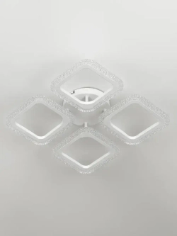 Люстра потолочная светодиодная с пультом ДУ Rivoli белая 64Вт 2800-6300К, светильник на кухню, в детскую, в спальню