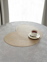 Набор салфеток серв. 2шт DeNASTIA Глиттер ПВХ 45х32 овал золотой