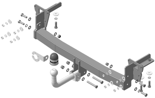 Фаркоп Motodor Subaru Outback 2015 - 2020 (оцинк. Шар) арт.92203-A