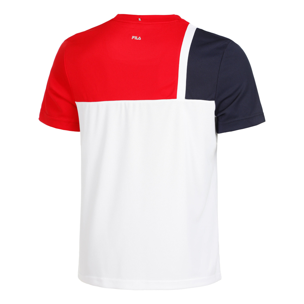 Мужское теннисное поло Fila Karl T-Shirt Men - Red, Dark Blue