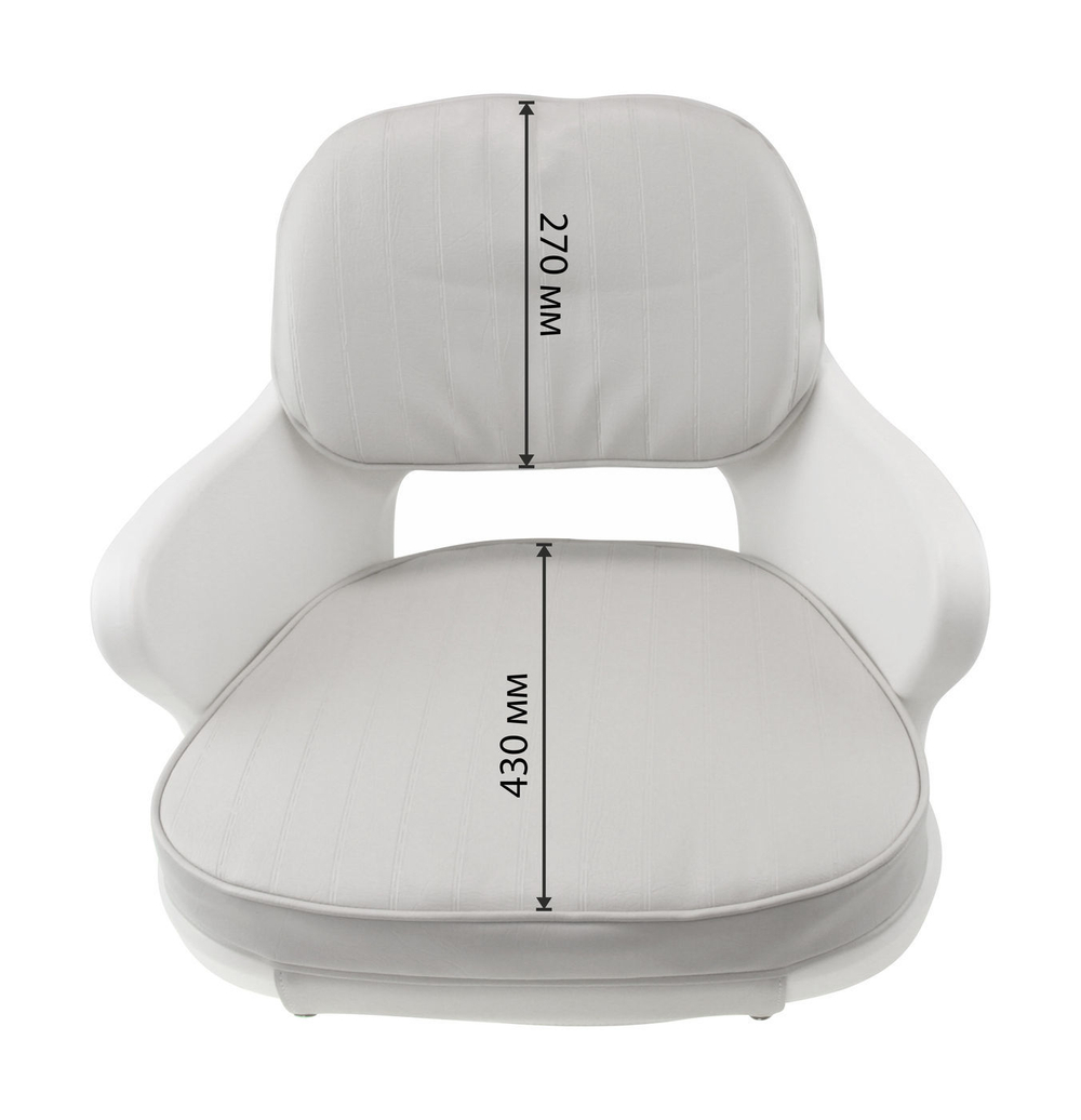 Кресло YACHTSMAN мягкое, съемные подушки, материал белый винил